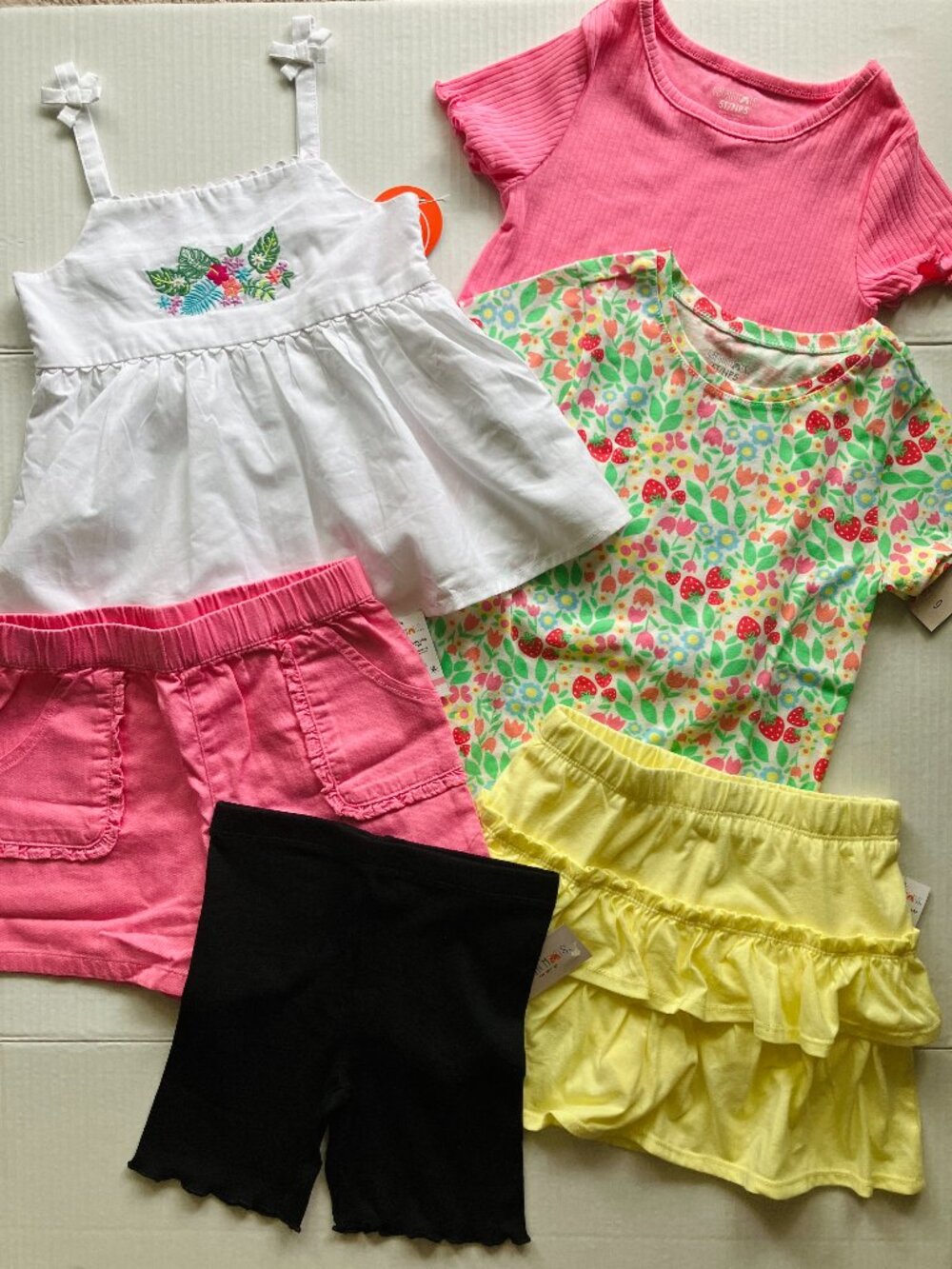 5T Garanimals & Wonder Nation Short-Sleeve Tops & Shorts/Skort Bundle